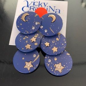 Blue galaxy earrings